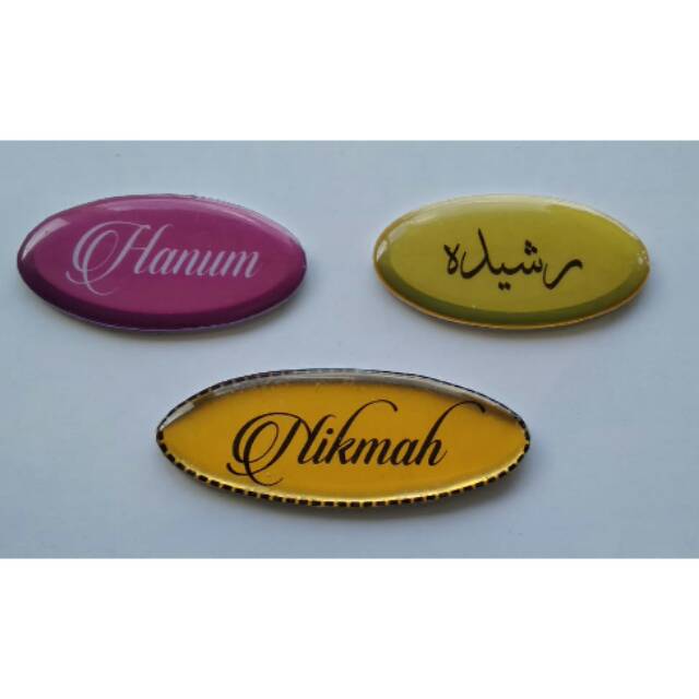 

Name Tag Oval Pengait peniti