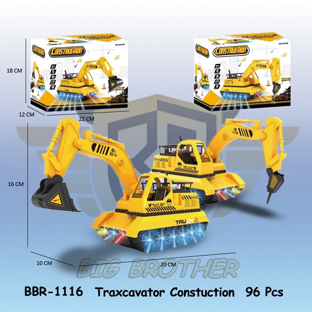 PROMO BRO1230 BRO1538 Excavator Traxcavator Mainan Anak Mobil Mobilan Keruk Beko BIGBROTHER