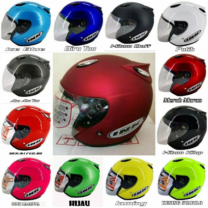 HELM CENTRO MODEL INK HELM BER SNI( FREE STIKER INK )