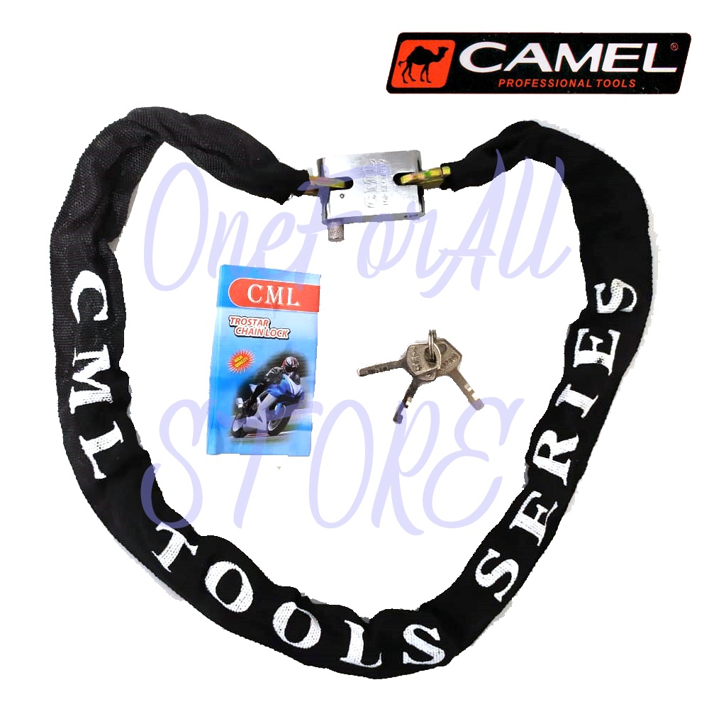 Jual Camel Gembok Rantai Motor 80 Cm Chain Lock Rumah Pagar Sepeda Helm