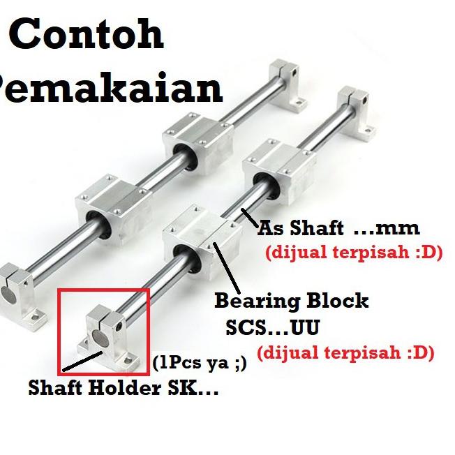 HOT ITEM 9135 [EBS] Shaft Support As Holder Bracket SK12 12mm Dudukan Linear Rail Guide Optical Axis