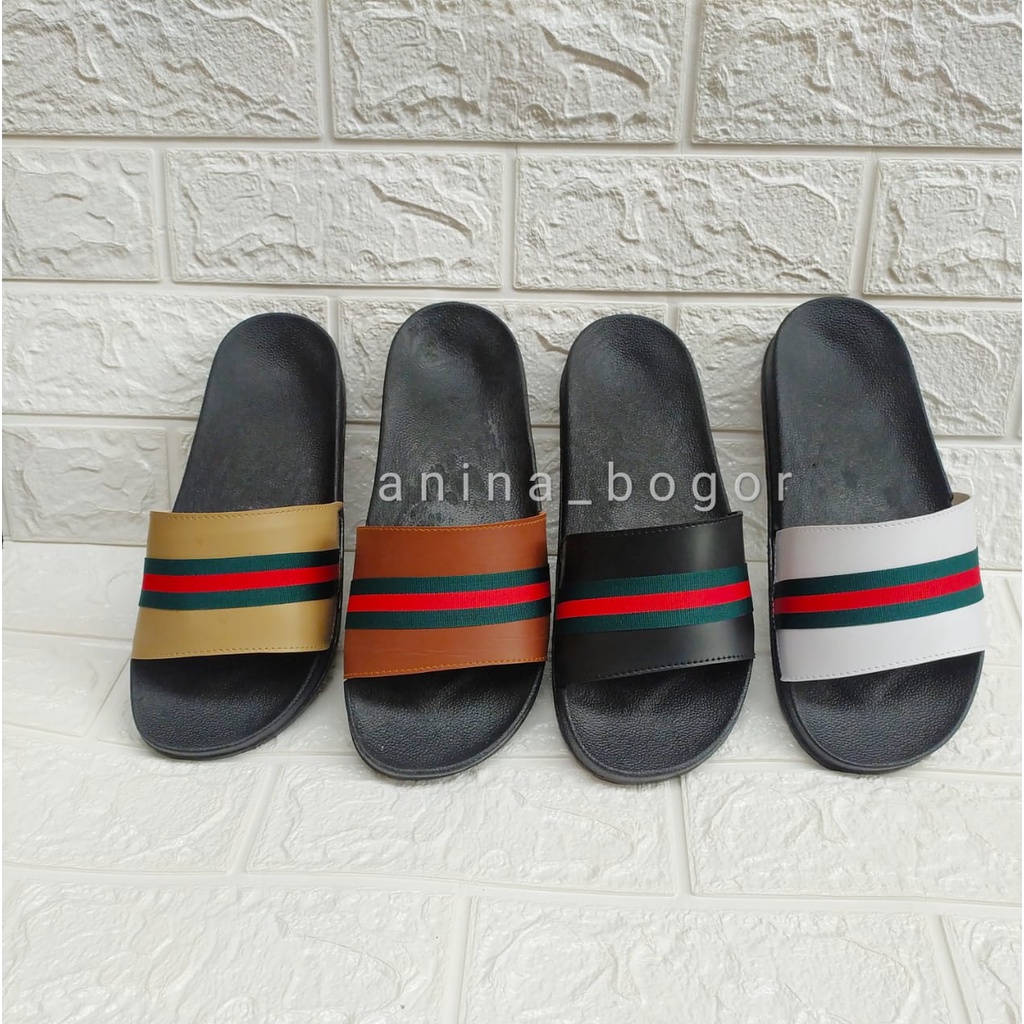 SANDAL SELOP WANITA PLAT WEBING/SENDAL SELOP PRIA/SELOP SANDAL/SendaLs Slide/Sandal Slop Urban Bahan Semi Leather Santai Nyaman Jalan NgemalL HangOut-1