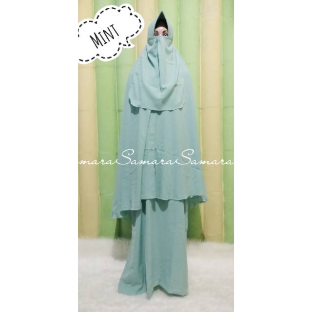 Gamis Syari Cadar non Umbrella "Hitam"