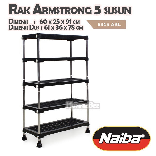 [COD] RAK AMSTRONG NAIBA 5 SUSUN - RAK SERBAGUNA STAINLESS 5 SUSUN - MISTER ORDER