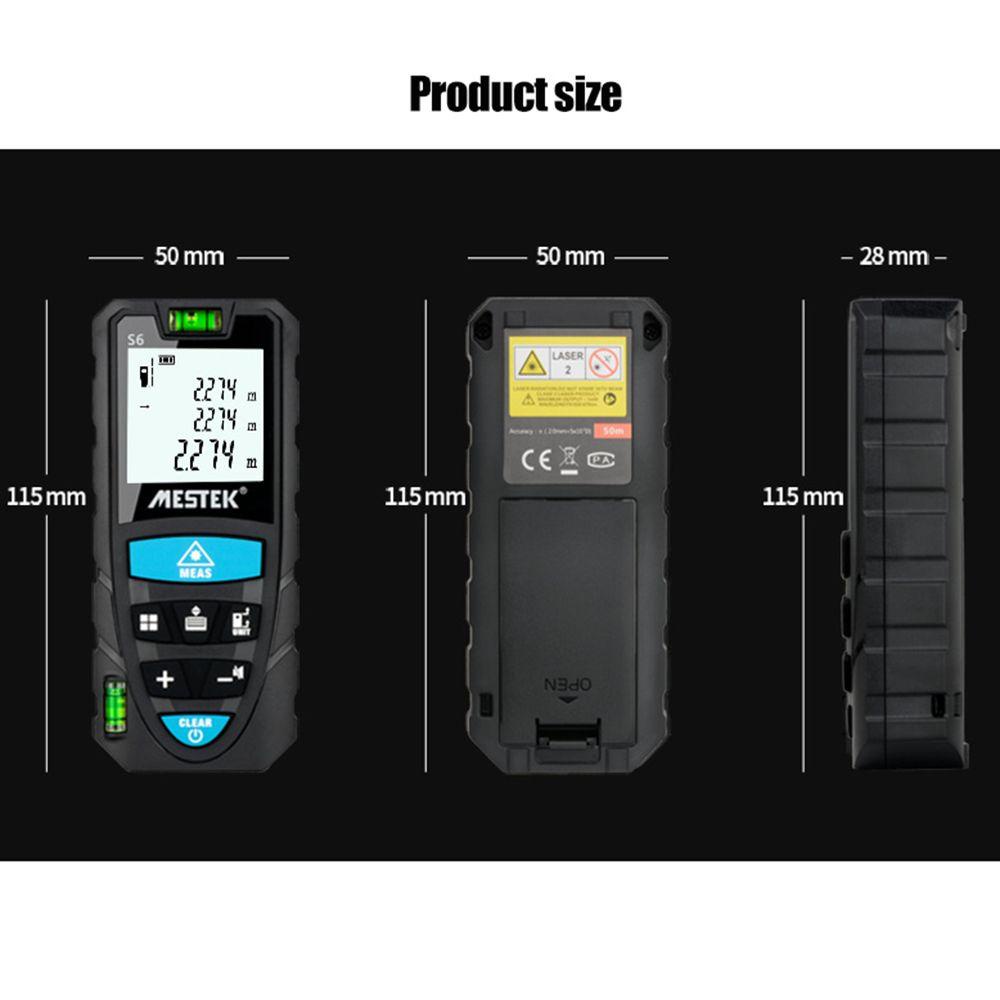 Solighter Distance Meter Alat Ukur Portabel 50M 70M 100M Penggaris Digital