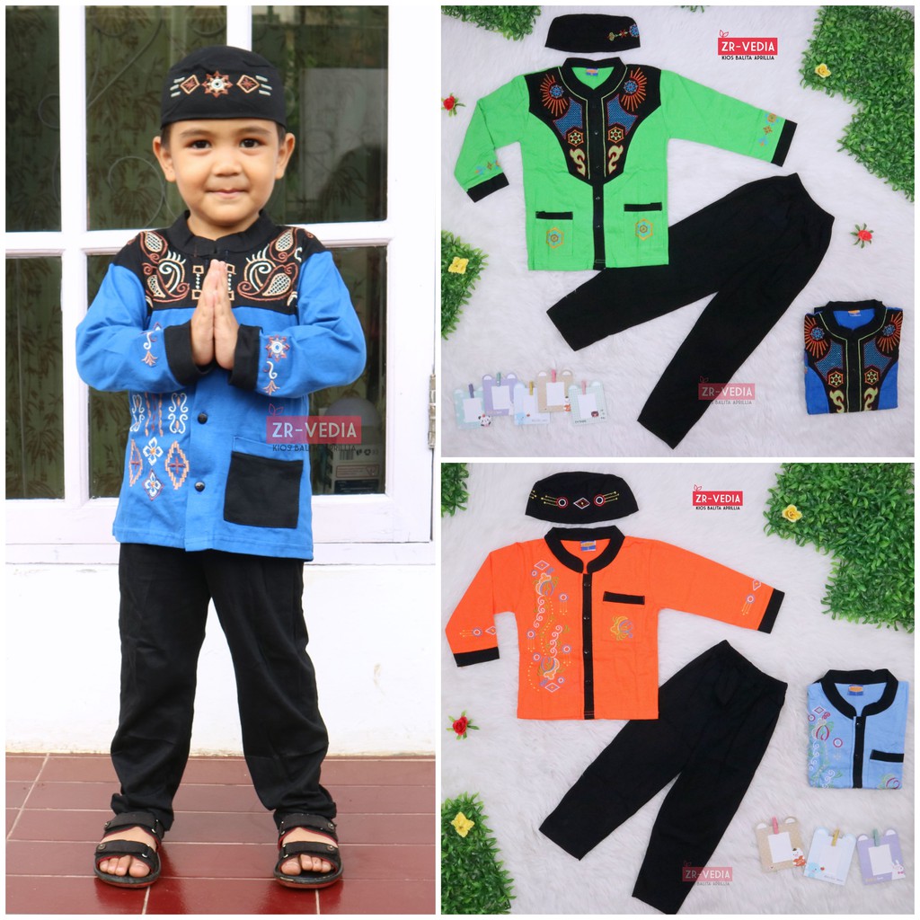 Baju Koko Anak uk 1 2 Tahun Baju Muslim Setelan Laki Baju Koko Anak uk 1 2 Tahun Baju Muslim Setelan Laki
