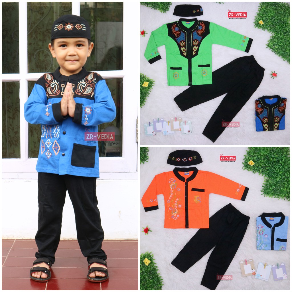 Baju Koko Anak  uk 1  2 Tahun  Baju Muslim Setelan Laki  