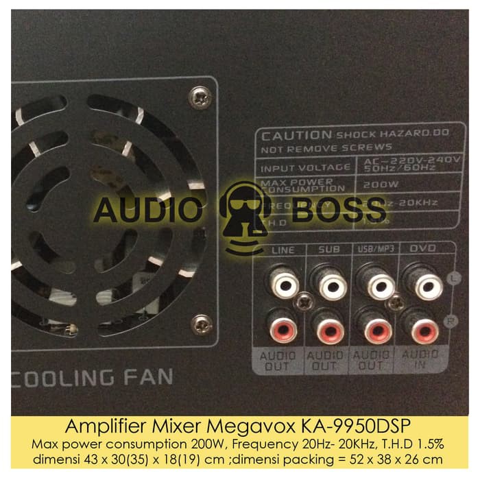 Amplifier Ampli Mixer Megavox KA 9950DSP KA 9950 DSP KA 9950DSP