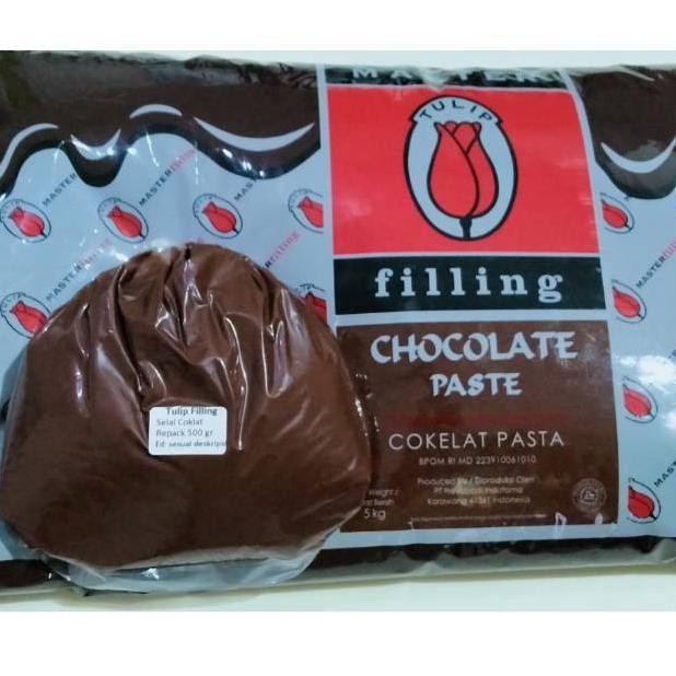 

GROSIR Tulip filling 500gr (repack) selai coklat