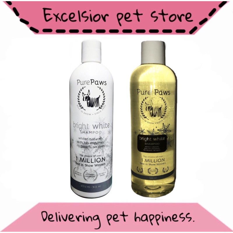 Shampoo anjing putih Pure Paws white bright