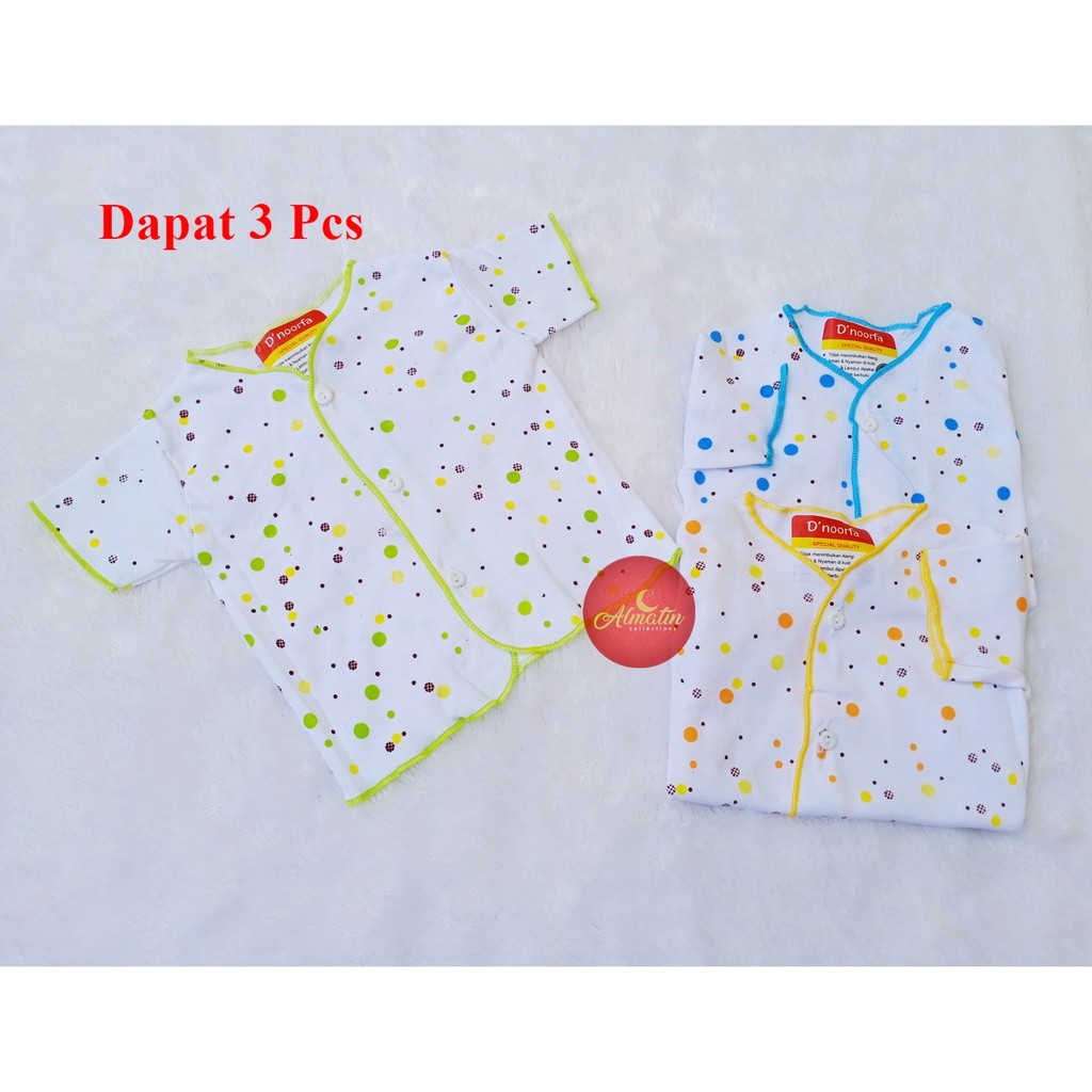 Baju Bayi Baru Lahir Newborn/3pcs Baju Bayi/Baju Bayi SNI Tangan Pendek Dapat 3