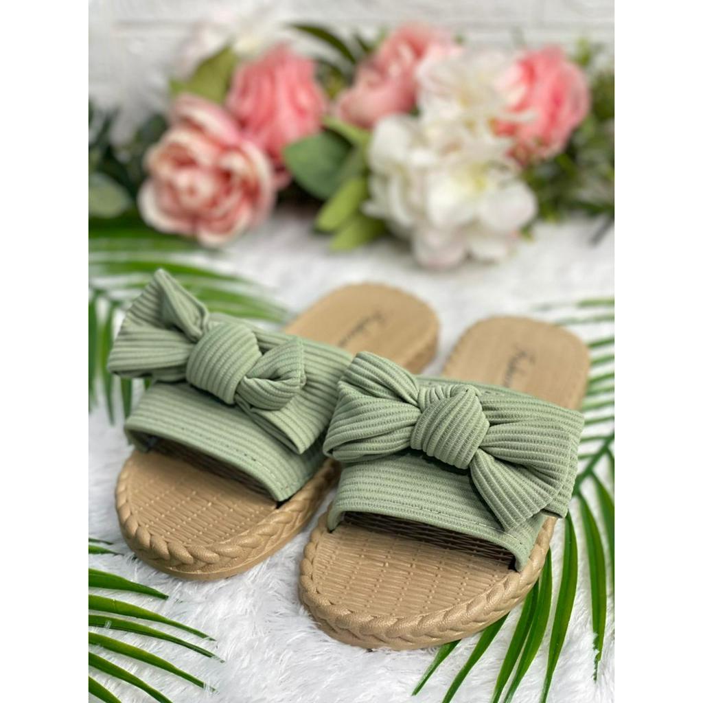 MS1909 IMPORT Sandal Wanita Import Slip On / Sandal Selop Wanita Pita Kain Import Size 35-40