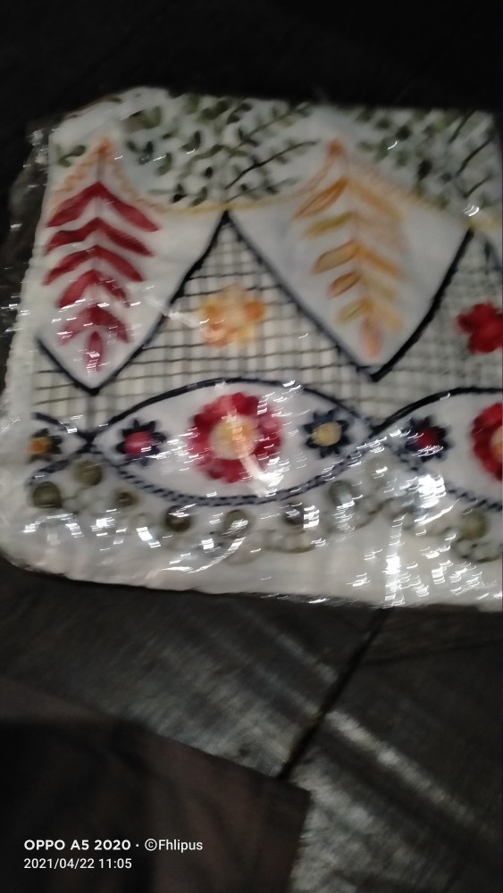 Blouse Import Katun Kombinasi Brukat Putih