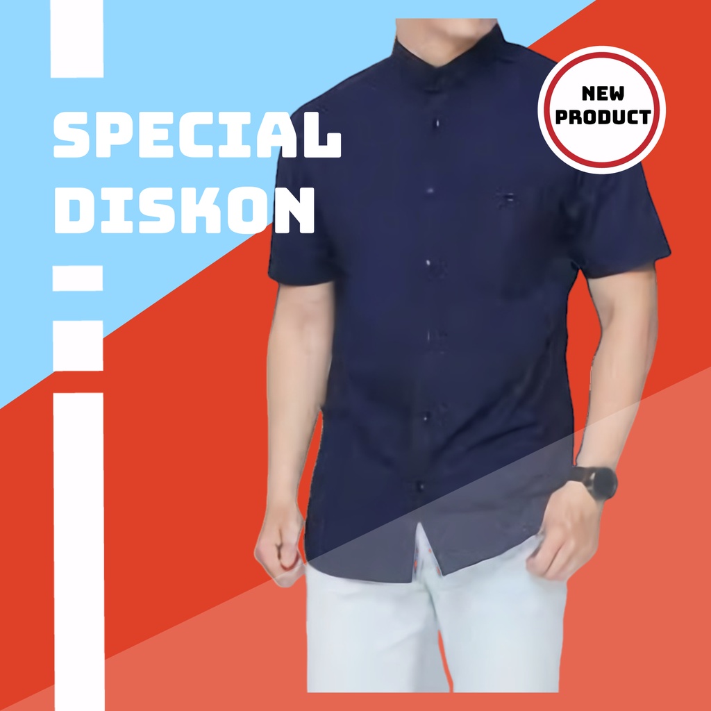 kemeja hem pria polos lengan pendek kameja polos hem lengan pendek baju cowok pendek