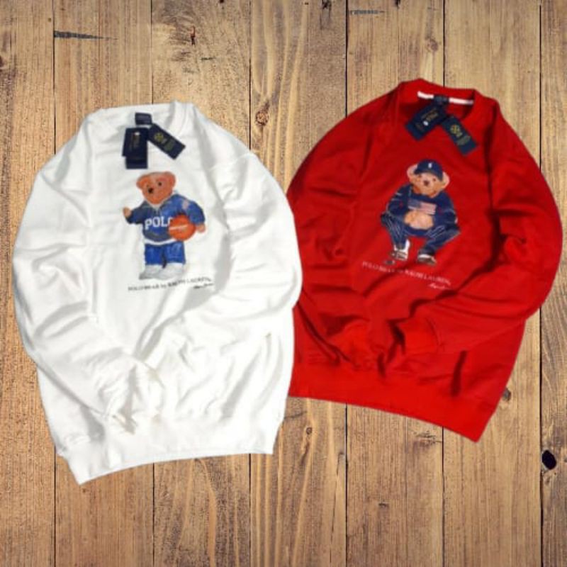 Sweater crewneck Pria Wanita POLO RALPH LAUREN BEAR