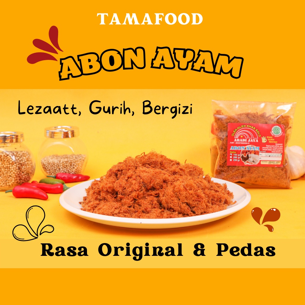 

ABON AYAM 200gr | 100gr / ABON AYAM 100%ASLI DAGING AYAM TERBAIK / ABON AYAM ORIGINAL & ABON AYAM PEDAS / ABON AYAM ENAK / CHICKEN FLOSS ABON AYAM