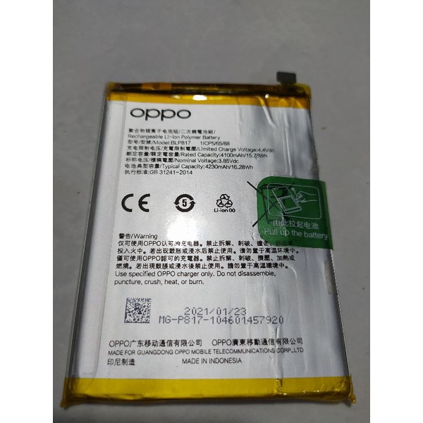 BATRE BATERAI BATRAI BATERE OPPO A15S OPPO A15 BLP817 ORI COPOTAN