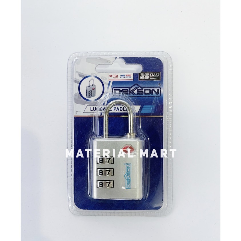 (1 PC) Gembok Nomor Dekson PREMIUM | Gembok Koper Dekkson | Padlock | Material Mart