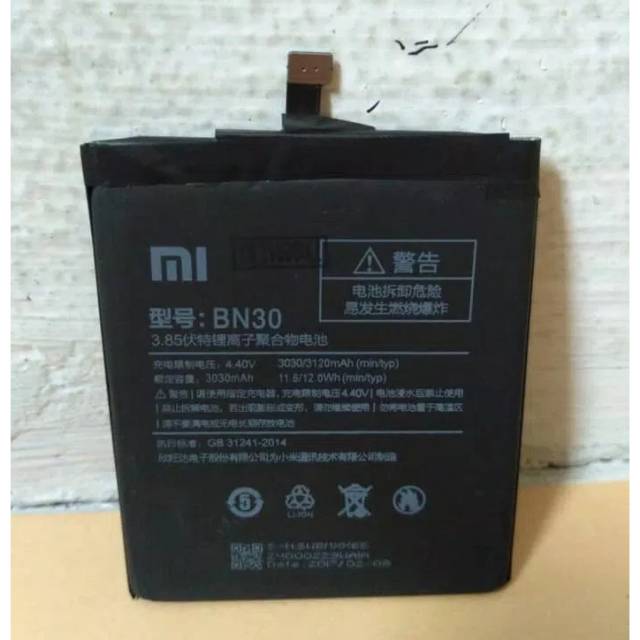 Baterai Xiaomi Redmi 4A BN30 Original Batre Redmi 4A