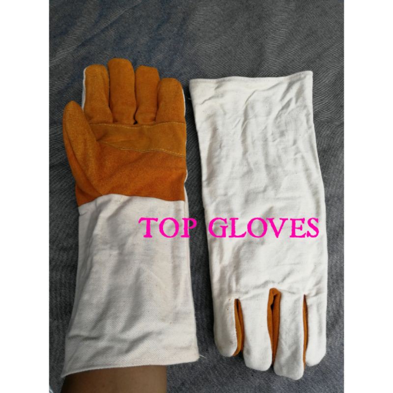 Jual Fitter Gloves - Sarung Tangan Kulit Kombinasi Panjang 14 Inch ...