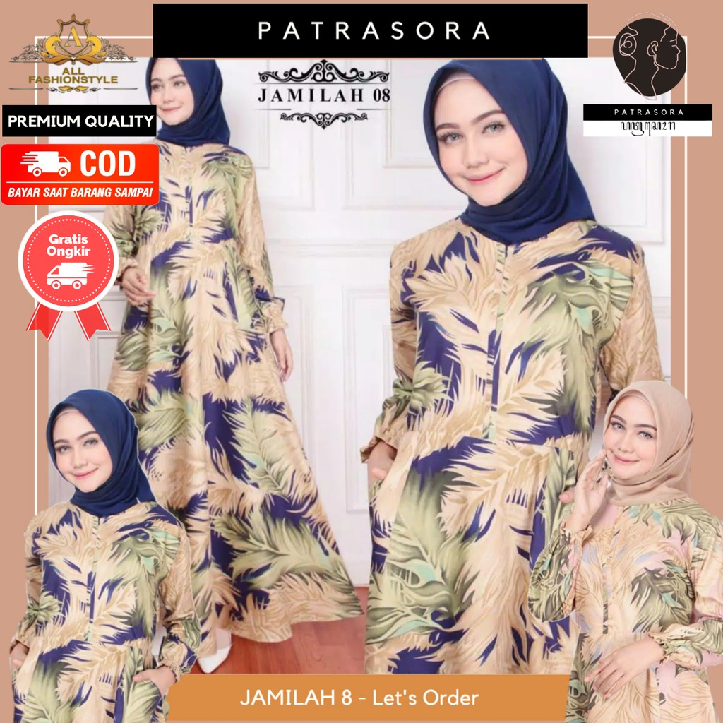 [COD] Toko Baju Gamis Dress JAMILAH Motif Remaja Wanita Promo Baju Wanita Muslim Top Terlaris