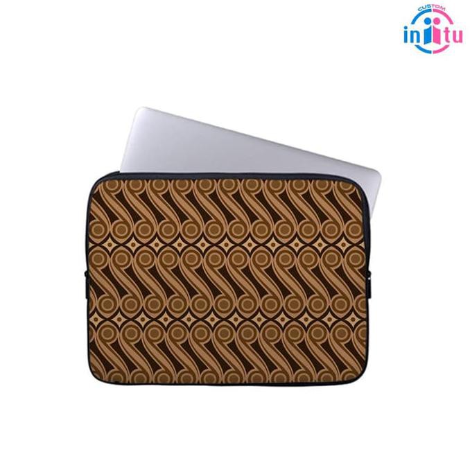 PRODUK BAGUS CUSTOM TAS LAPTOP BATIK PATTERN 13/14 INCH ON SALE