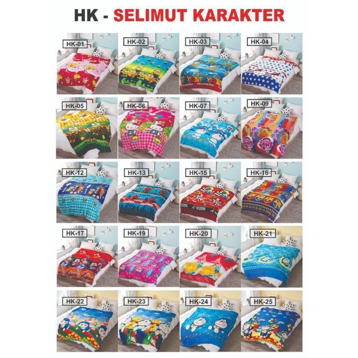 Selimut Anak Karakter Bulu Halus Super Lembut / Selimut anak