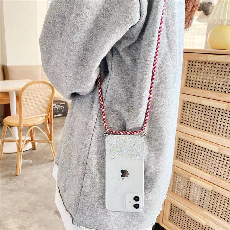 Casing Softcase Realme C15 C11 6 6i 7 7i 6s 7pro C12 5 5i 5s C17 C3 Narzo 30A 20 Pro Aksen Glitter Gradasi + Tali Lanyard-7