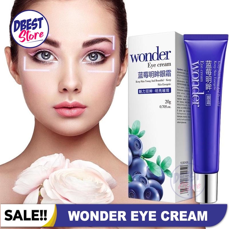 ASLI 100% WONDER EYE CREAM BLUEBERRY / KRIM MATA PANDA MENGHILANGKAN KERIPUT DAN KANTONG MATA