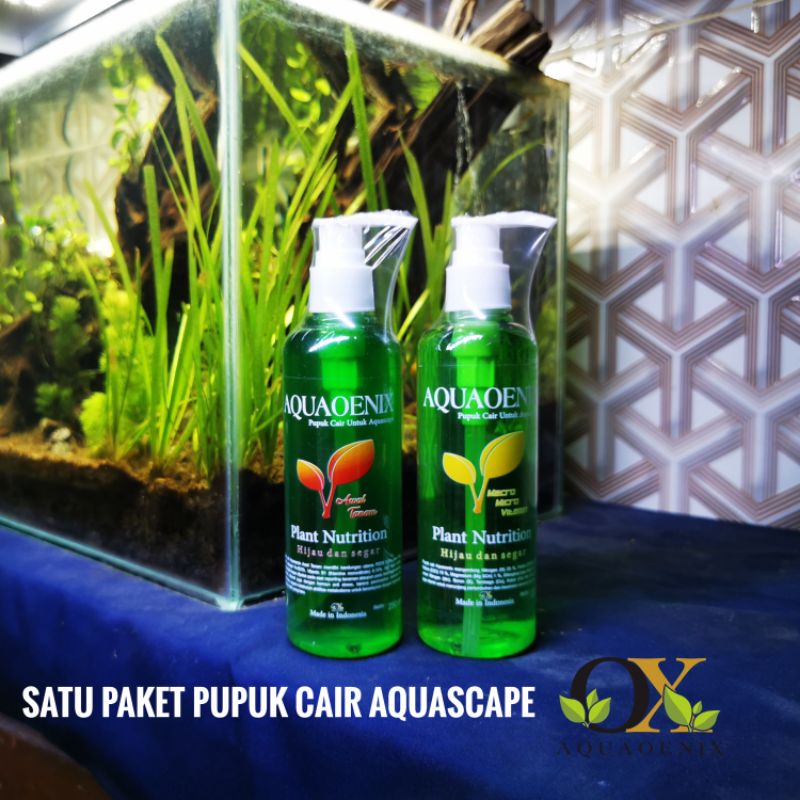 Satu paket pupuk cair aquascape | aquaoenix awal tanam dan macro micro vitamin