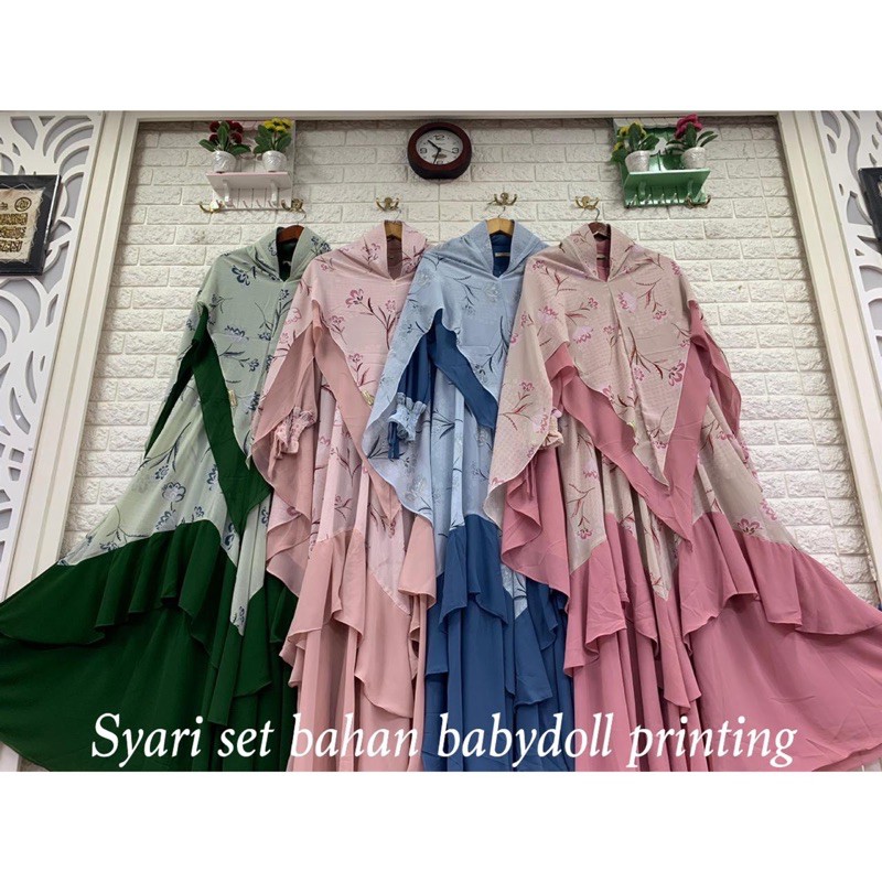(COD) Gamis Annisa Syari  ~ Fashion Wanita Muslim Terpopuler | Gamis Ceruty Babydoll Syari Terbaru