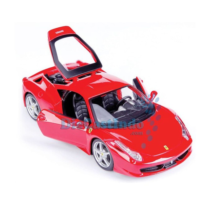 Maisto Assembly Line Ferrari 458 Italia Merah, Skala 1:24