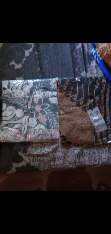 Tey-17 Batik Wanita Asj Sa Hrb026 Kenongo Kemeja Tosca Pendek