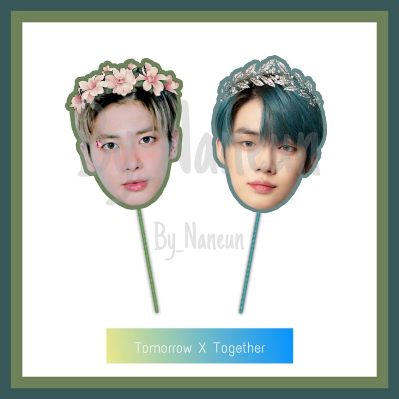Fan Face / Hand fan TXT / Kipas Wajah / Head fan / Kipas Muka / Kipas Konser / Kipas Custom /Astro/B