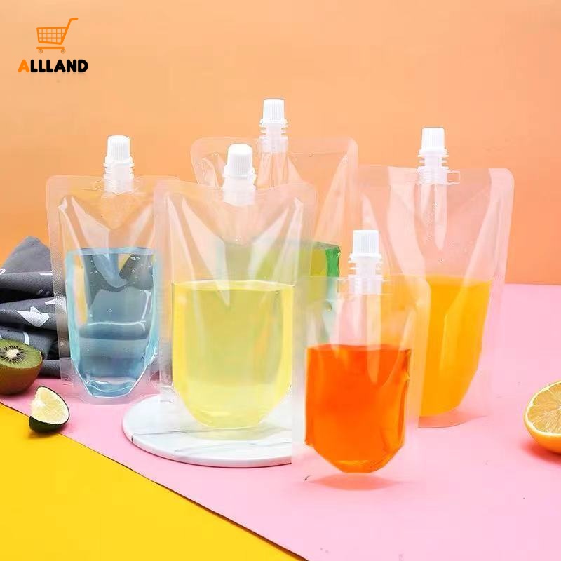 Tas Pouch Minuman Bahan Plastik PE Transparan Aneka Ukuran Untuk Musim Panas