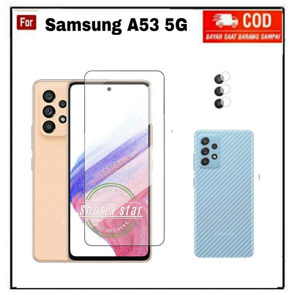 3IN1 TEMPERED GLASS BENING SAMSUNG A53 5G A33 5G A52 4G A52S 5G A52 5G A23 5G A72 5G A73 A72 TG LAYAR ANTIGORES KACA FULL COVER