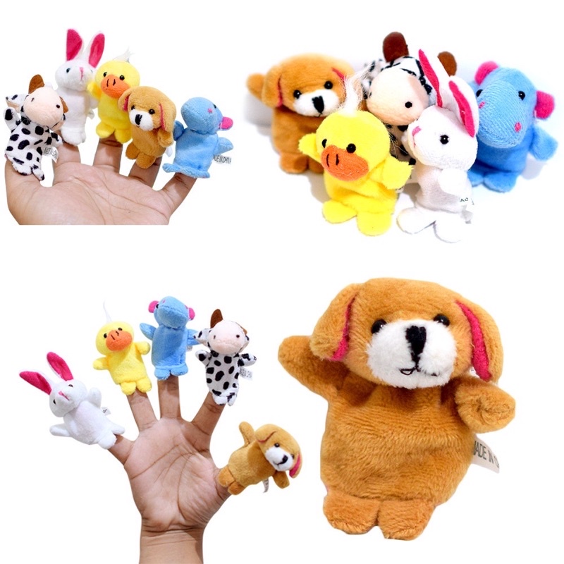 Boneka Tangan Hand Puppet Mainan Edukasi Anak Bayi Sensorik Boneka Binatang Belajar bercerita