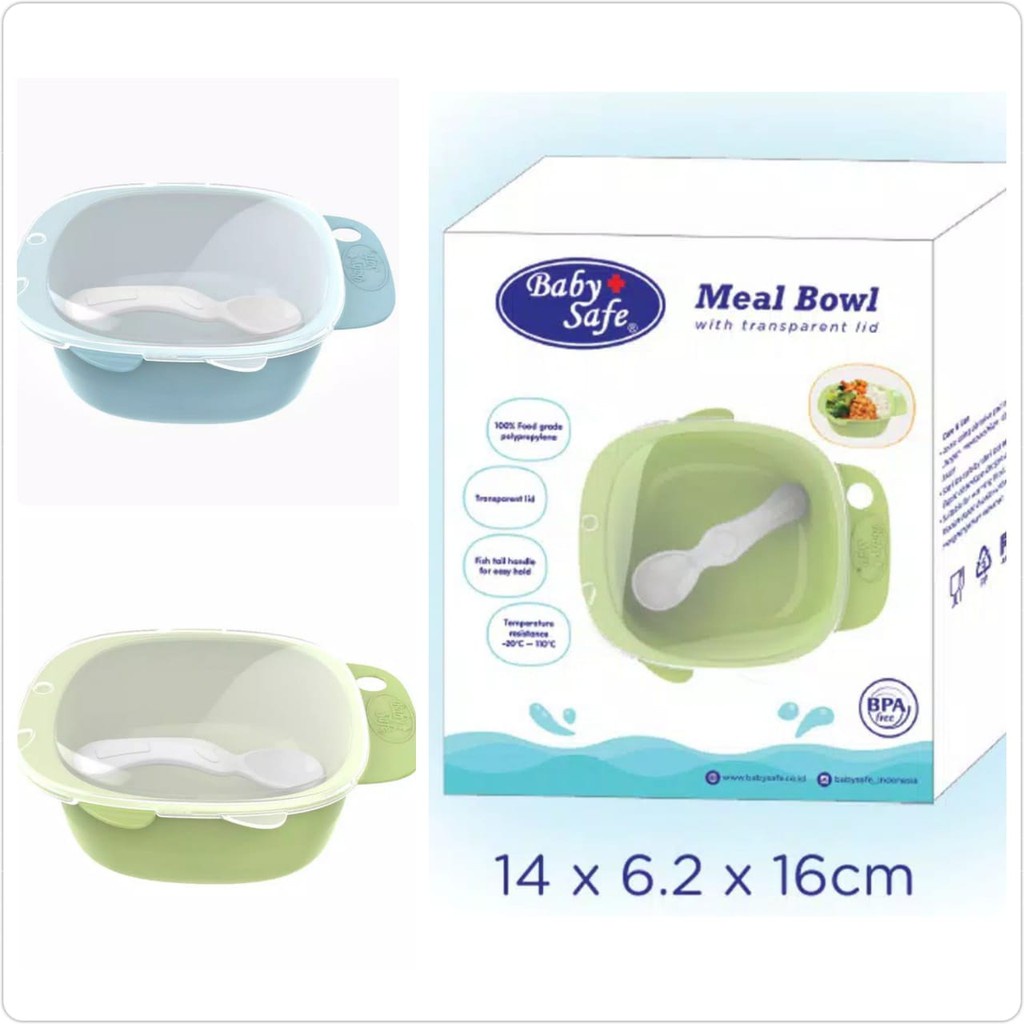 Mangkok Makan Bayi Anak Tempat Makan Bayi Dengan Penutup Meal Bowl Baby Safe B356