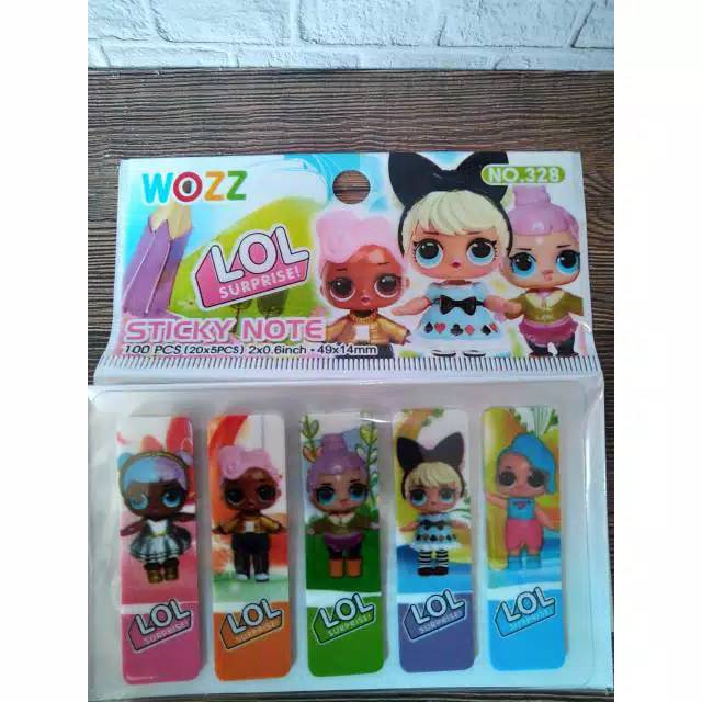 

12Pc Sticky Notes Karakter Unik/ Pembatas Buku isi 100lembar