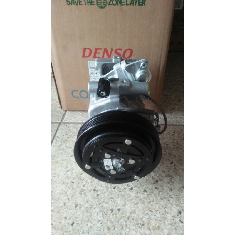 KOMPRESSOR COMPRESSOR AC MOBIL MOBILIO ASSY KOMPLIT DENGAN MAGNET CLUTH NYA DENSO ASLI