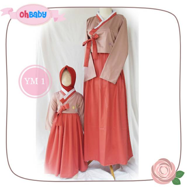 YM1 Couple Hanbok Merah Bata by Ohbaby