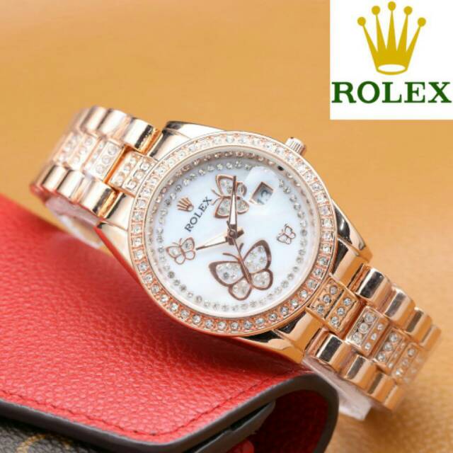 Jam tangan wanita ROLEX kupu"