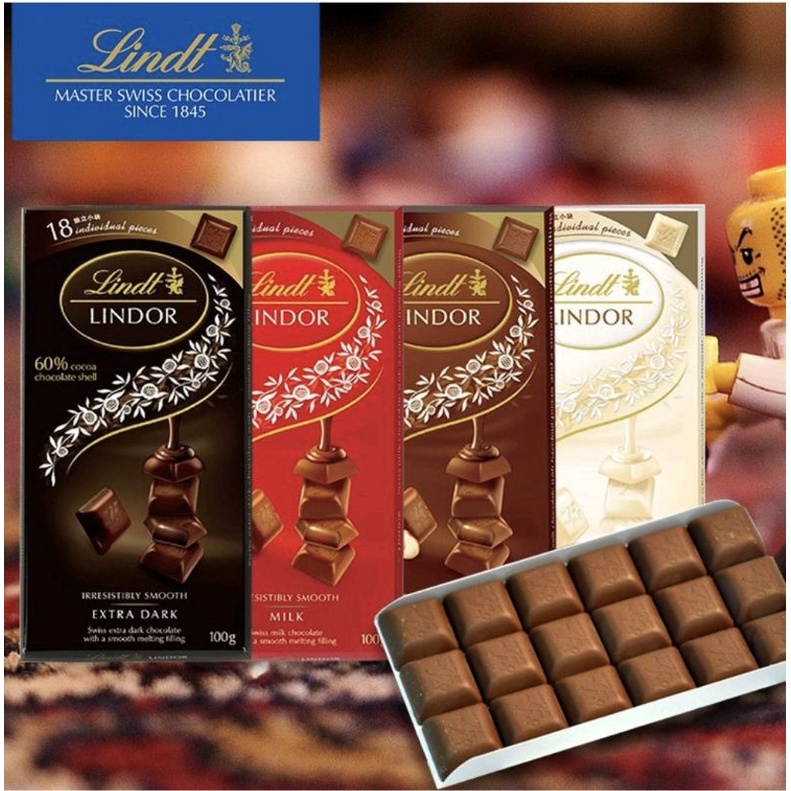 Jual Lindt Lindor Chocolate Irresistibly Smooth Coklat Hazelnut Milk Extra Dark 100 Gram Cokelat