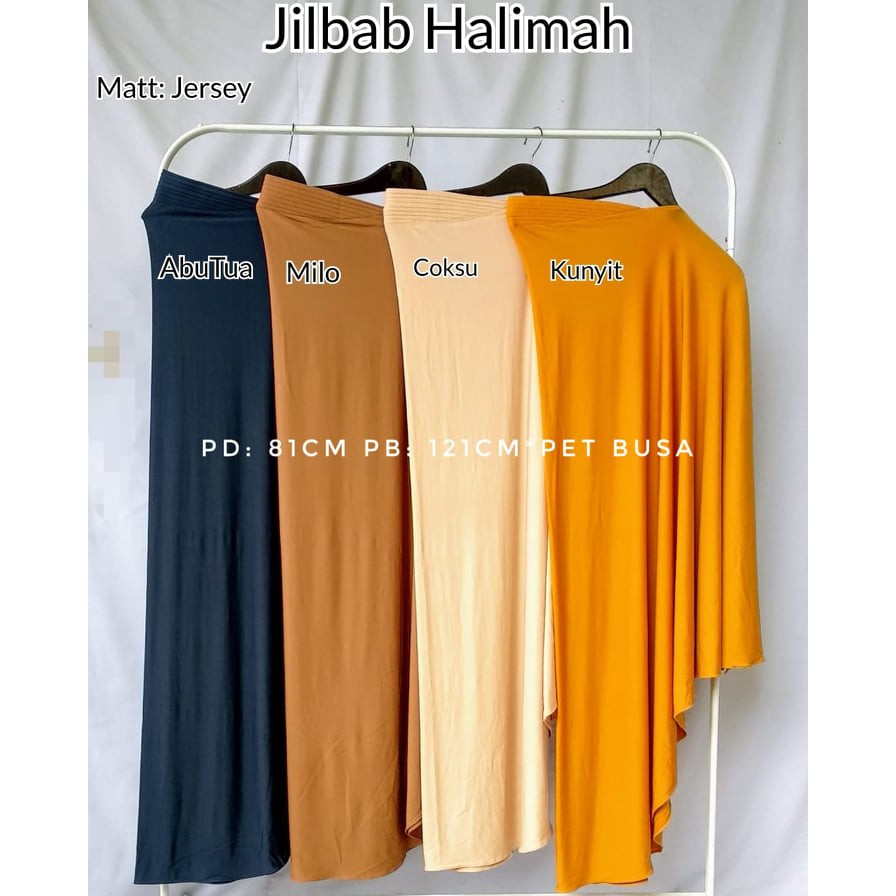 JILBAB PED HALIMAH JUMBO CADAR