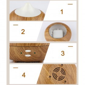 FUNHO Aromatherapy Air Humidifier Wood 210ml with LED RGB - AJ-507 - Wooden