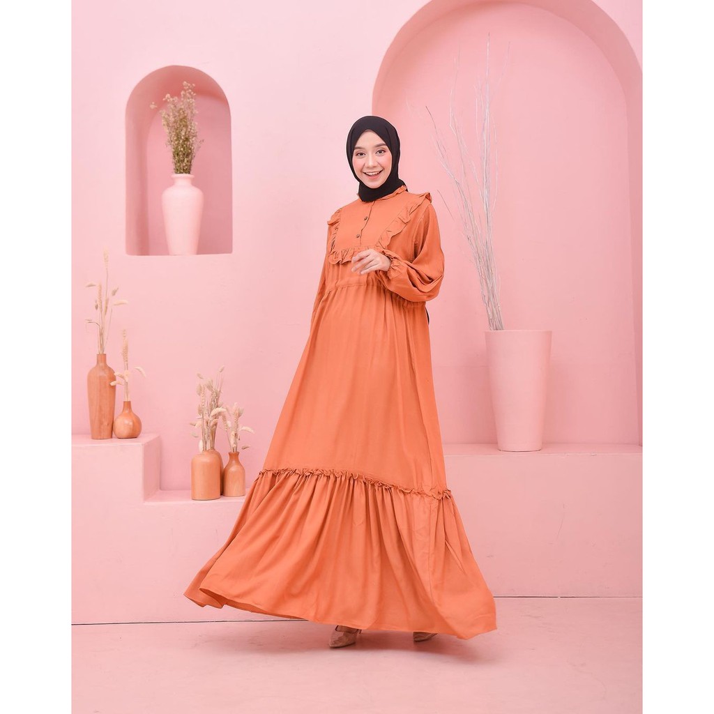 100% REALPICT Dinata dress terbaru // harga promo bahan katun rayon