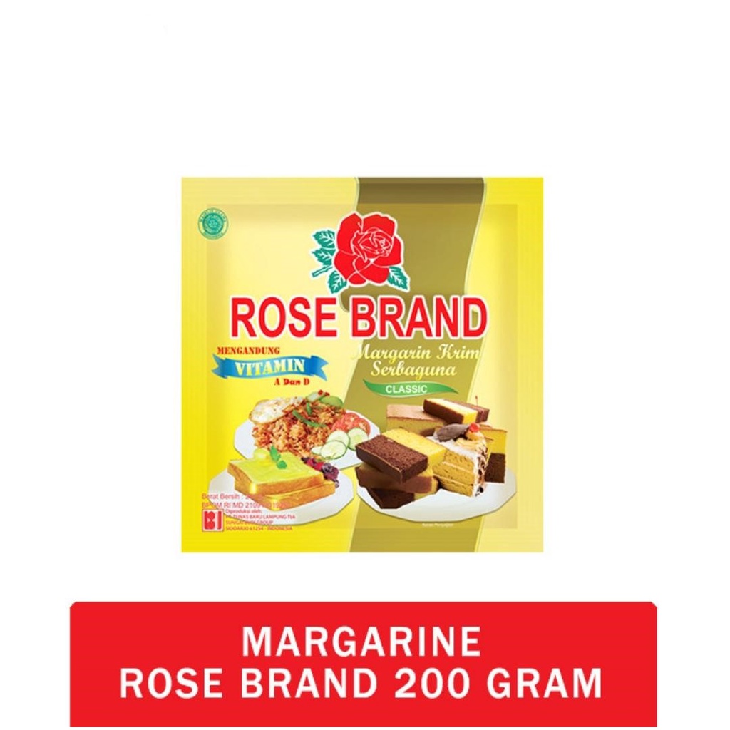 MARGARINE ROSE BRAND 200GR MENTEGA SACHET MARGARIN HALAL