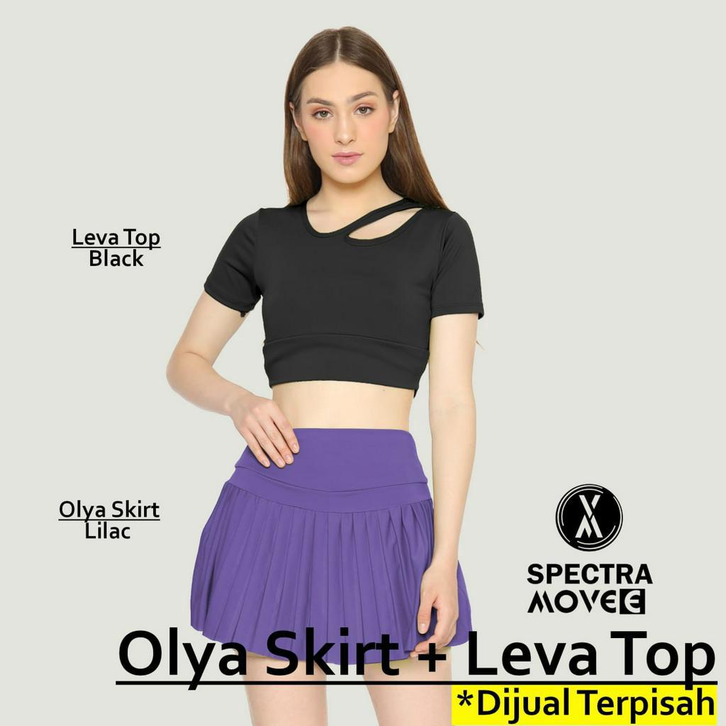 Rok celana OLYA SKIRT baju senam LEVA TOP atasan senam celana rok senam rok gym rok damce rok aerobic setelan rok