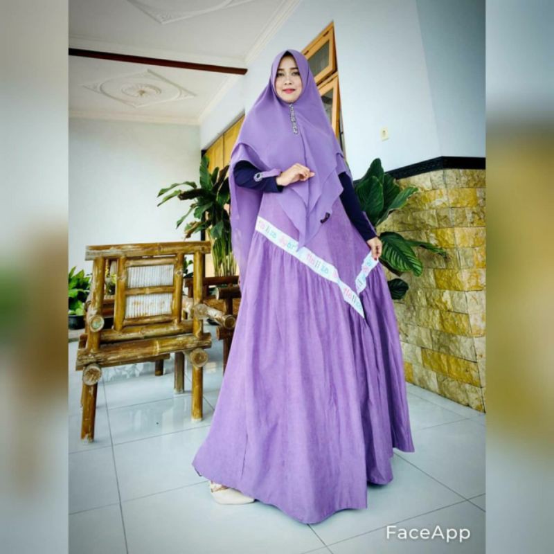 Gamis  222 G Set khimar by Haliza Syari