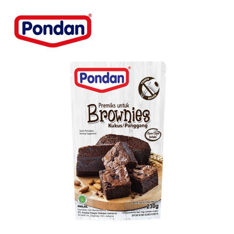 Pondan Brownies Kukus &amp; Panggang Chocolate 230gr